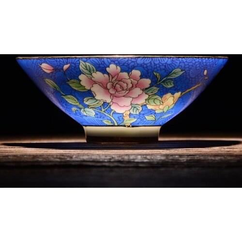 2PCS/Lot 45/60ml Jingdezhen Pastel Teacup Porcelain Enamel Pattern Puer Small Tea Bowl Home Tea Ceremony Drinkware Black Tea Cup