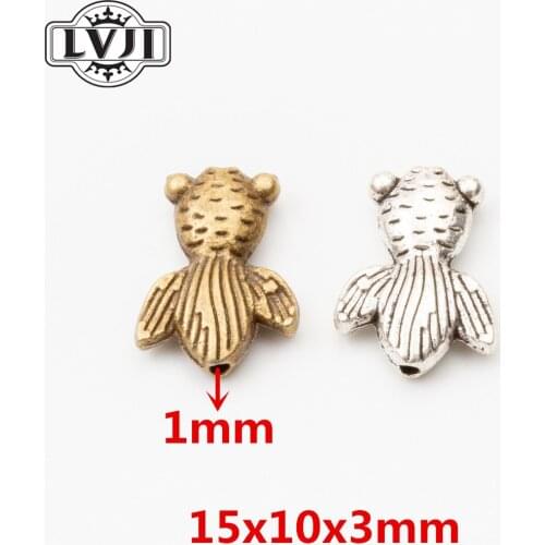 30pcs Fashion jewelry goldfish charms for jewelry making 5912