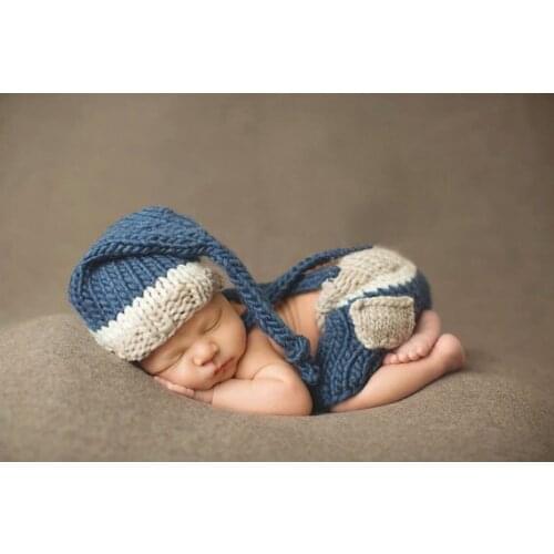 Free shipping, Baby ELF Beanie Hat and Pants Knitted Photography Props Newborn Baby Cap and shorts baby sets size:0-1,3-4m