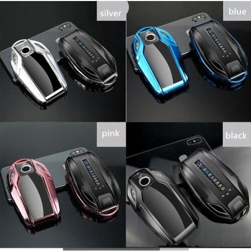TPU Number Plate Car Key Case For BMW 2017 2018 2019 7 Series 730li 740li 750 Display Key Protective Car Accessories