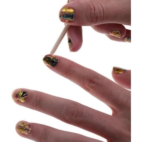 100pcs Wood Stick Remover Cuticle Pusher Nail Art Orange Manicure Pedicure Nail Art Designs Picker Tools