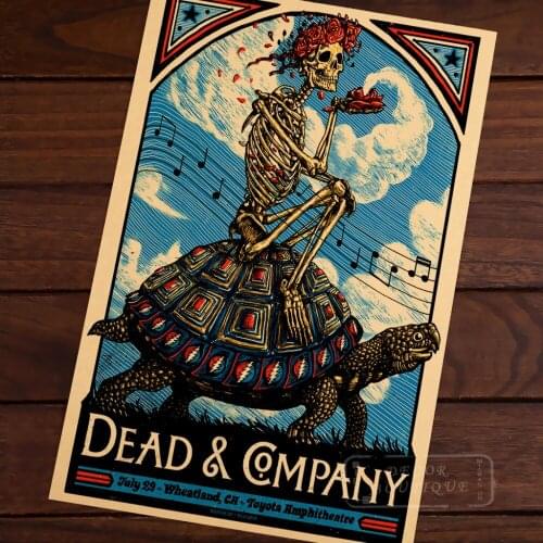 Jerry Garcia Symphonic Celebration Art Vintage Retro Canvas Vintage Frame Poster DIY Wall Home Bar Posters Home Decor Gift