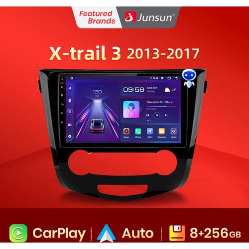 Junsun V1 Pro Android 10 AI Voice Control Car Radio Player For Nissan Qashqai J11 Nissan X trail T32 2014 - 2017 no 2din dvd
