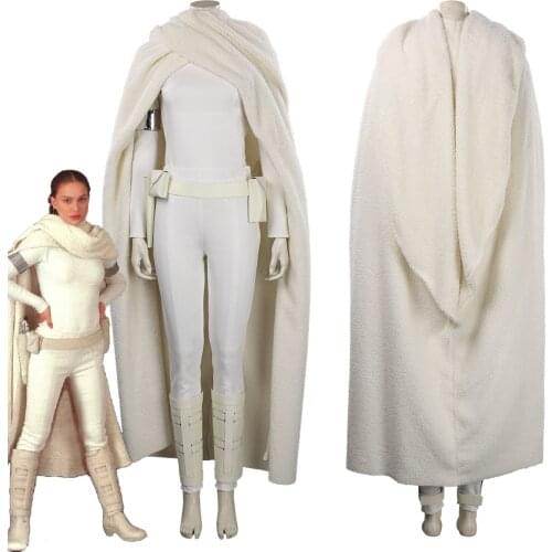 Padme Naberrie Amidala PNA Cosplay Costume Halloween Carnival Pants + Top + Leg Cover + Bag Full Suit