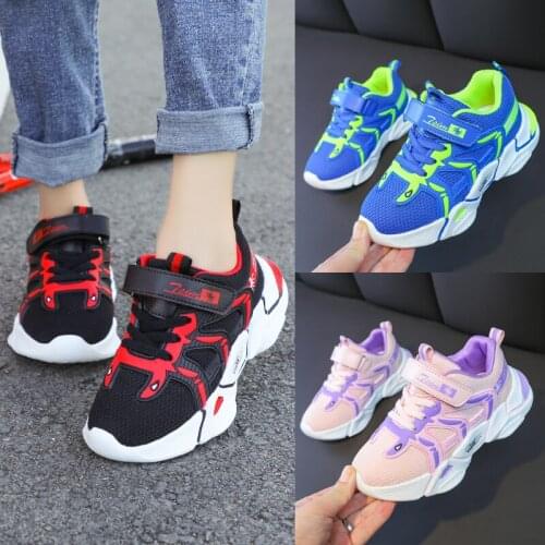 Kids Sneakers Autumn Childrens Sports Shoes Non-slip Student Running Shoes Mesh Breathable Fashion Girl Boys Casual Tenis Shoes