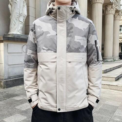 BROWON Winter Men Jacket Zipper Mens Overcoat Camouflage Keep Warm Thick Jackets Men Coats 2019 Winter Jacket For Men