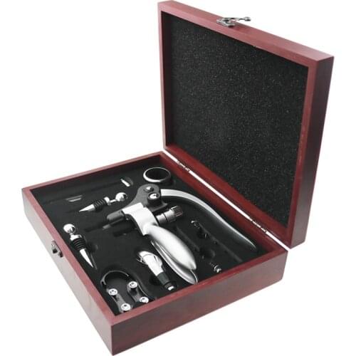 Red Wine Bottle Opener Set Alloyrabbit Opener Stopper Pourer Set in Box Wooden Case Bottle Opener Suit Open Wine Kit Wine Openin