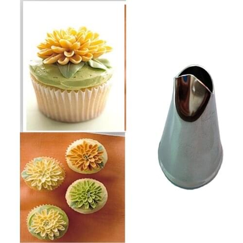 #CP3 Chrysanthemum Stainless Steel Icing Piping Nozzles Pastry Tips Cake Cream Cupcake Decorating Tools
