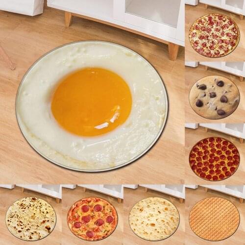 Omelette Biscuit Food Modeling 3D Printing Realistic Non-Slip Baby Crawling Carpet
