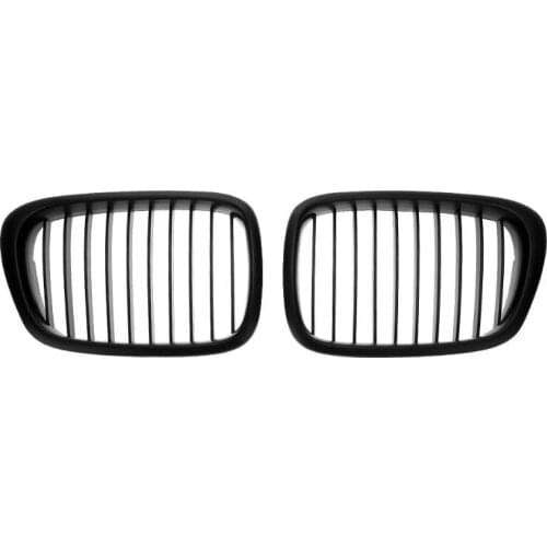1 Pair Matt Black Auto Car Kidney Front Grille Racing Grill for BMW E39 518 520 523 525 528 530 1999-2003 Automobile Accessories