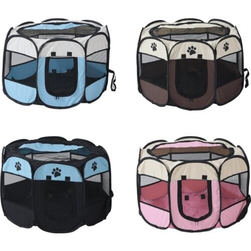 Portable Pet Fences Tent Outdoor Kennels Fence Open Folding Yard Fence For Dog Hamster Rabbit Guinea Pig Pet Cage вольер для