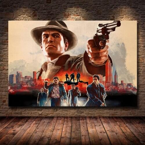 Popular Gangster Action Game Mafia: Definitive Edition HD Print Canvas Painting Poster Living Room Bedroom Decoration Painting