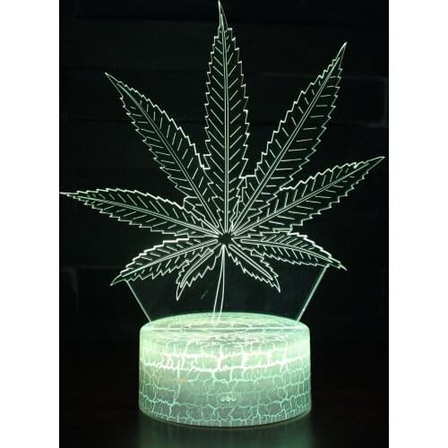 Maple Leaf Bedside 3d Lamp Usb Touch Remote Control Creative Gift Lamp Shades For Table Lamps Acrylique Usb Desk Lamp