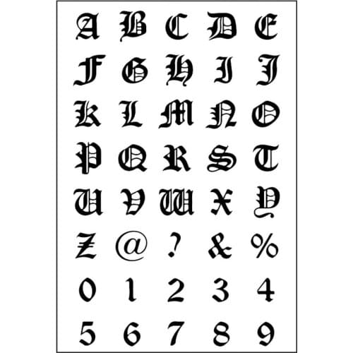 Letter Number Symbol Craft Transparent Silicone Stamp for Scrapbooking DIY Photo album Card Making Decorative Clear Stamps Sheet