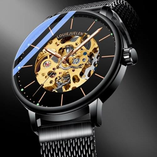 Reloj Hombre 2021 Business Male Watch Waterproof Mens Big Dial Wristwatch BELUSHI Luxury Brand Man Watch Mechanical Automatic