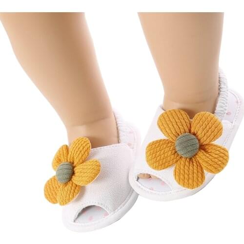Summer Toddler Infant Kids Baby Girl Cute Casual Sunflower Princess Sandals Soft Lightweight Sandals Crib Shoes Sneakers