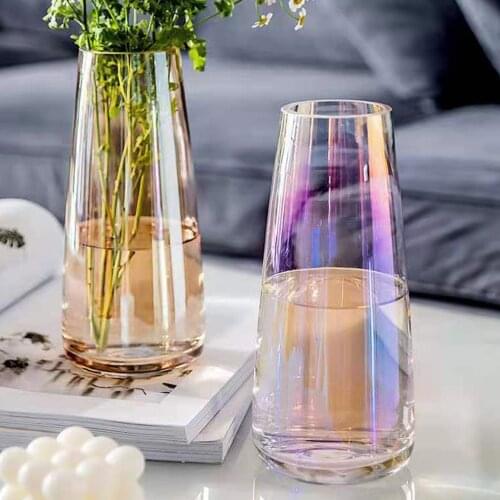 Aurora Symphony Glass Vases Flower Arrangement For Desktop Decor Flower Pot Decor Accessories Desktop Glass Vase