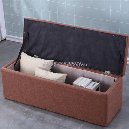 Cloth Art Shoes Changing Stool Shoe Cabinet Can Sit Shoes Wearing Stool Household Sofa Rectangular Storage Fitting Room Bench Be
