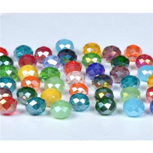 37Colors U Pick 4mm 6mm 8mm Rondelle Austria Crystal Bead charm Glass Bead Loose Spacer Bead for DIY Jewelry Making