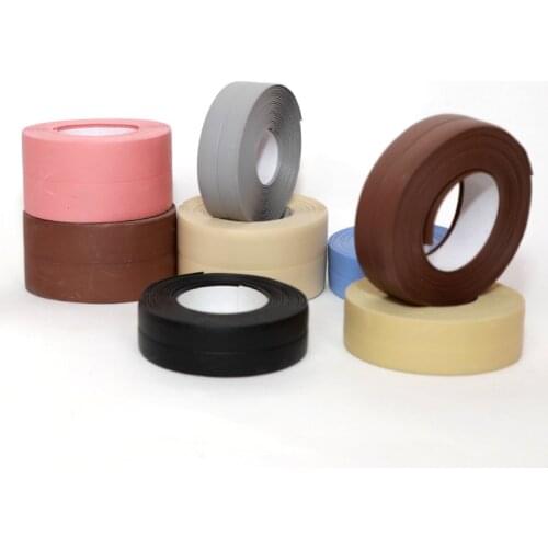 Kitchen Sink Waterproof Self Adhesive Sealing Strip Tape Bathroom Shower Pvc Mold Proof Wall Stickers Window Door Gap Seam Tape