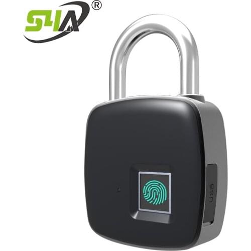 Waterproof USB Rechargeable Lock Anti-Theft Security Keyless Smart Fingerprint Lock Fingerprint Padlock for Door Luggage Case