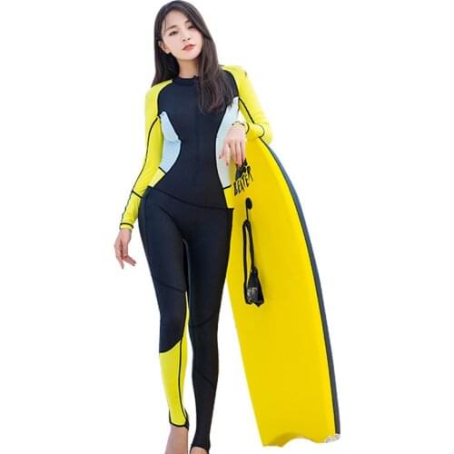 Hisea Women Wetsuit Long Sleeve Full Body With chest pad Diving Suit UV Protection Prevent Jellyfish Swimwear Surfing Wetsuits