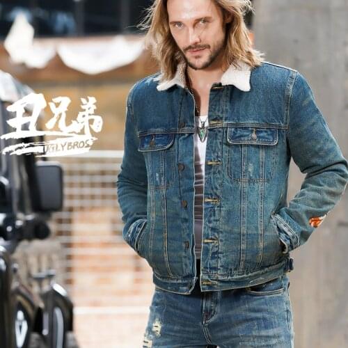 Uglybros winter warm motorcycle jacket road cycling wear moto denim jacket lamb wool motorbike jacket