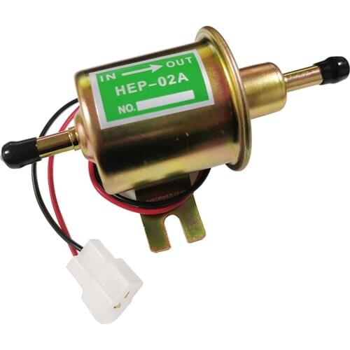 1 PCS Fuel Pump 12v Electric Petrol Pump Low Pressure Bolt Fixing Wire Diesel HEP-02A Set Metal Gold Silver 8mm FP009