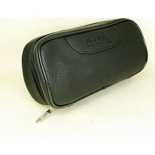 11*18cm Black Closure Leather Tobacco Pouch Bag Portable Single Double Pipe Tobacco Storage Clutch Bag Gift