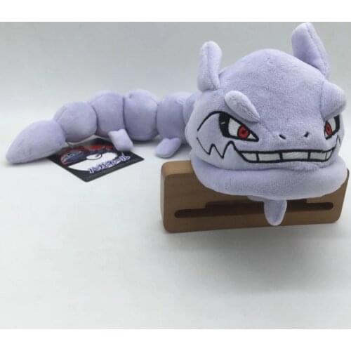 30cm Onix Steelix Plush Doll With Tag Bendable Snake Shape Anime Pikachu Pokemon Stuffed Toys For Kids Children Gifts