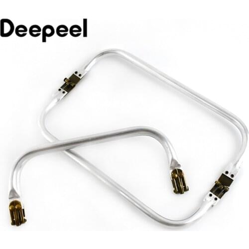 5pcs Deepeel 20/25/30cm Smooth Purse Metal Frame for Handle Handbag Wallet Sewing Brackets Kiss Clasp DIY Hardware Accessories