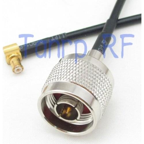 6in N male plug to MCX male right angle RF connector adapter 15CM Pigtail coaxial jumper cable RG174 extension cord