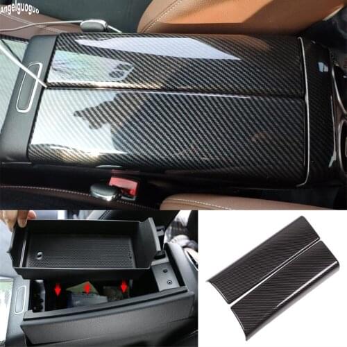 For Mercedes Benz A Class W177 2019-21 accessories Car Central Arm Storage Center Box Armrests switch panel covers carbon style