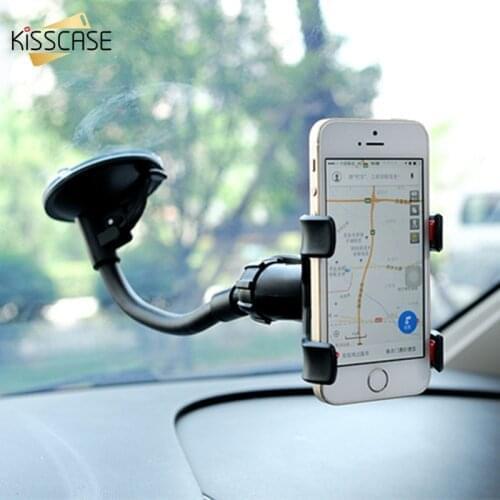 Suction Cup Car Bracket Windshield Clip Mount Car Phone Holder 6.0" Inch Dashboard Stand For iPhone 12 Xiaomi Gooseneck Stent