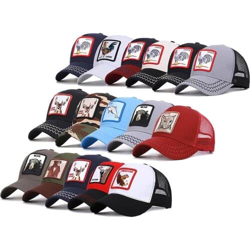 1 Pcs Fashion Mesh Baseball Cap for Women Animal Caps Embroidery Mens Summer Snapback Hat Adjustable Dad Caps Unisex Bone