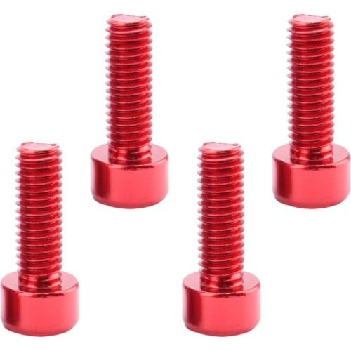 12pcs Aluminum Alloy Bike Water Bottle Cage Holder Bolts Screws Accs Red