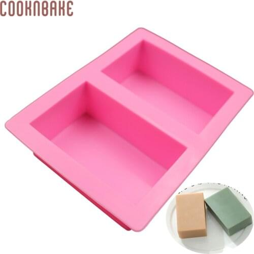 COOKNBAKE DIY Handmade Soap Mold 7.9 * 5 * 3.3cm Straight Square Soap mold Bread Mold CDSM-014