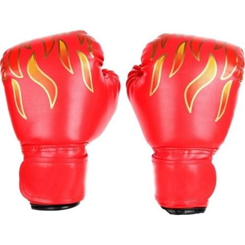 PU leather childrens sandbags taekwondo gloves adult Sanda gloves Fighting boxing match flame gloves