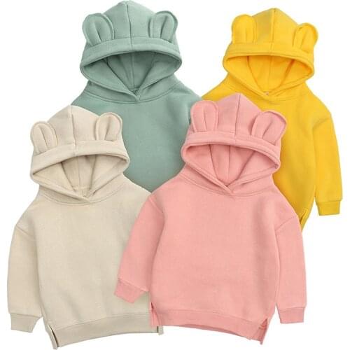 Baby Childrens Hoodies for Girls Kids Boys Warm Clothing Hoodie Spring Plus Velvet Cartoon Tops Sweatshirts for Girls Clothes