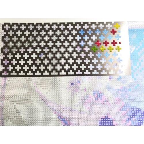 DIY Diamond Painting Cross Stitch Tools Drawing Ruler Square Diamond Embroidery Accessory Stainless Steel Spot Drill Artifact