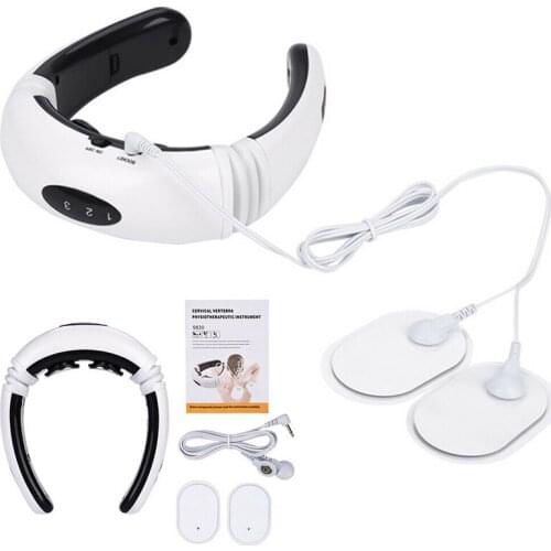 Electric Neck Massager Electric Pulse Neck And Back Massager Intelligent Cervical Massager 6 Modes Infrared Heating Pain Relief