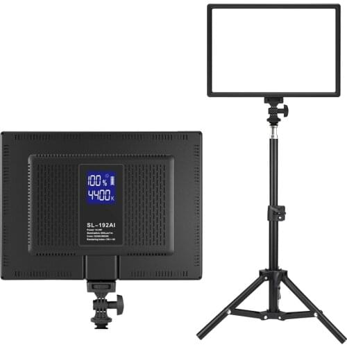 SL-192AI LED Soft Light Bi-Color Dimmable EU 3200K-5600K DSLR Photo Studio Light Lamp Panel Photography Fill Lighting For Camera