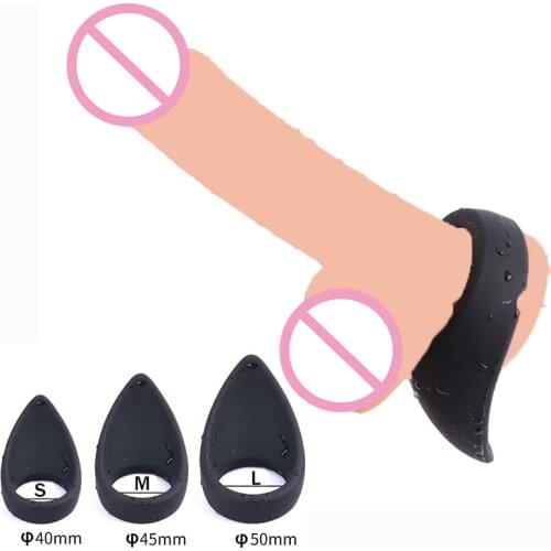 3 Sizes Silicone Cock Ring Male Masturbating Sex Toys for Man Clitoris Stimulation Delay Ejaculation Penis Ring NO Vibrating