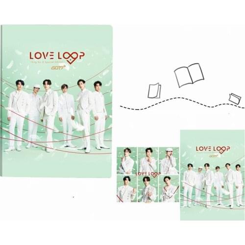 Kpop LOVE LOOP Jackson YoungJae BamBam Rubber Case Diary Notebook Stationery Handbook Memo Notebooks Writing Supplies