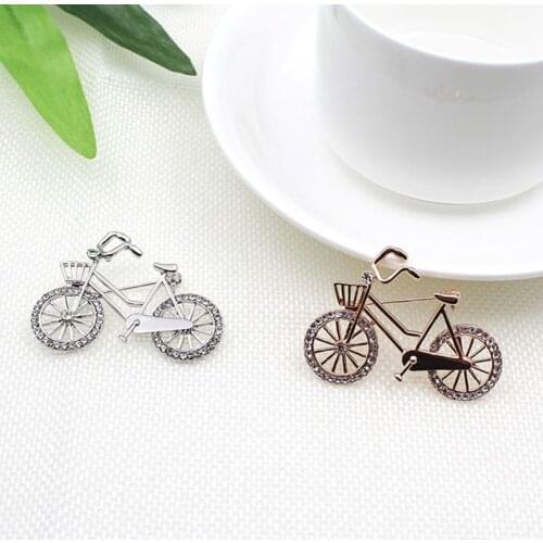 Cool Bike Brooches For Women Scarf Buckle Small Bicycle Model Brooch Pins Dual - Use Suit Garment Accessory