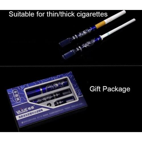 New classic Chinese blue circulating filter cigarette holder, jacci fashionable cleaning filter cigarette holder