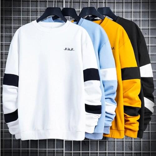 Autumn Sweatshirt Men 2020 New High Street Hoodies Mens Patchwork Harajuku Sweatshirts Spring Men Fashion Tops Streetwear