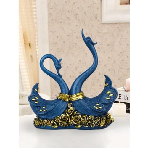 Resin handicraft Love the swanHome furnishing articlesA birthday present Bridal decoration arts and crafts christmas decorations