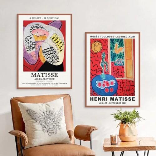 Matisse Exhibition Abstract Art Painting Posters and Prints Artist Gifts Museum Still Life Art Canvas Pictures Living Room Decor