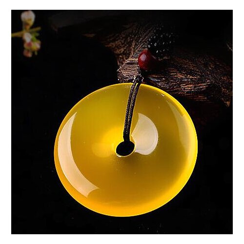 Natural Brazilian ice jade pendant lady baby trumpet safety buckle Jade Necklace